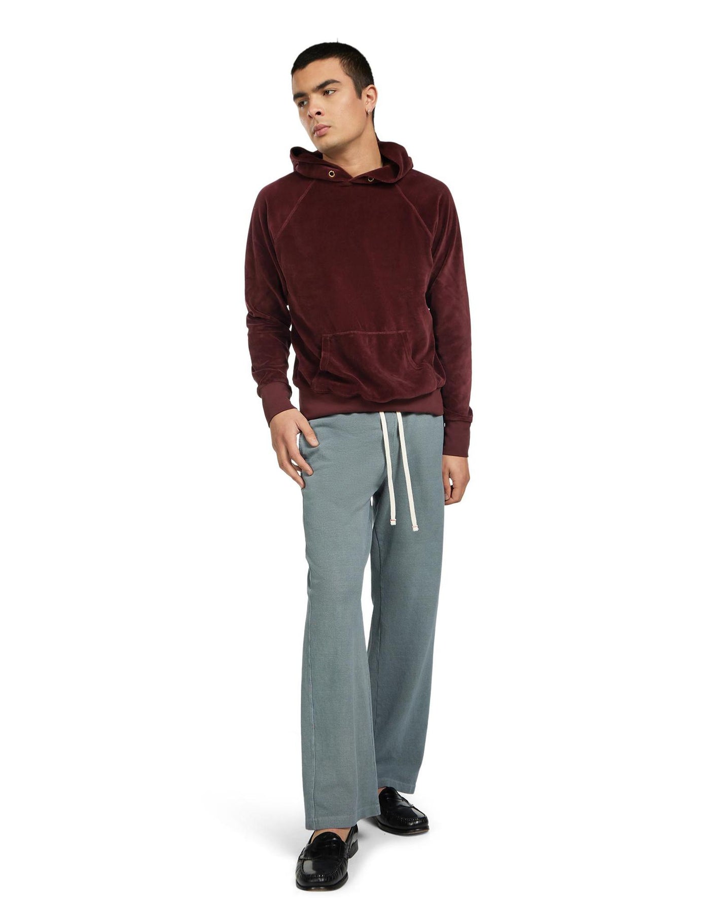 Les Tien Pique Classic Pant Washed Slate Grey