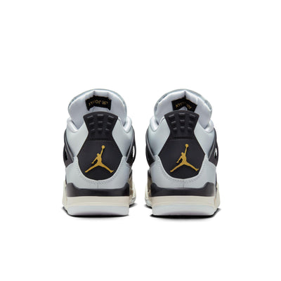 Air Jordan 4 Retro Big Kids' Shoes Pure Platinum/Metallic Gold-Black-Sail