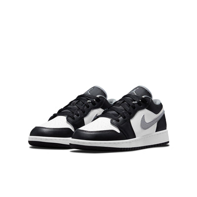 Air Jordan 1 Low Big Kids' Shoes Black/Particle Grey-White