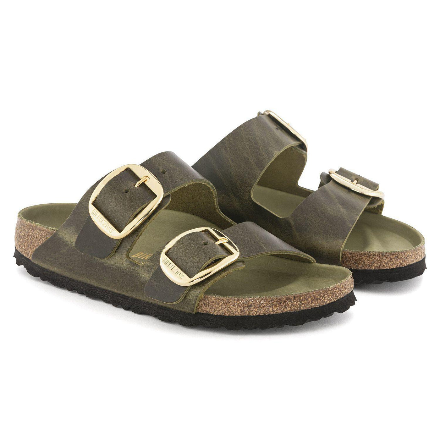 Birkenstock Arizona Big Buckle Oiled Leather Olive Green