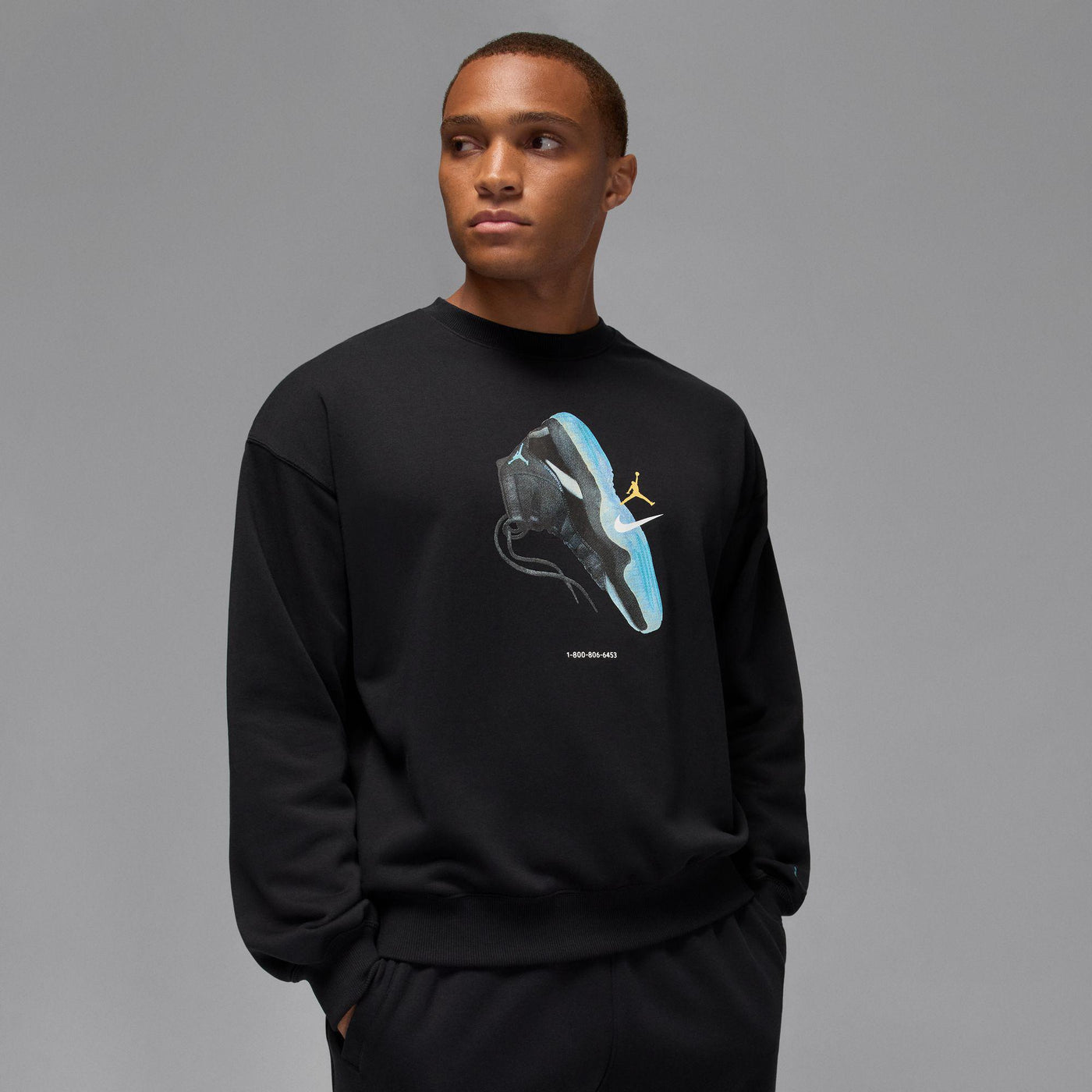 Jordan Brooklyn Fleece Men's Crewneck Sweatshirt Black