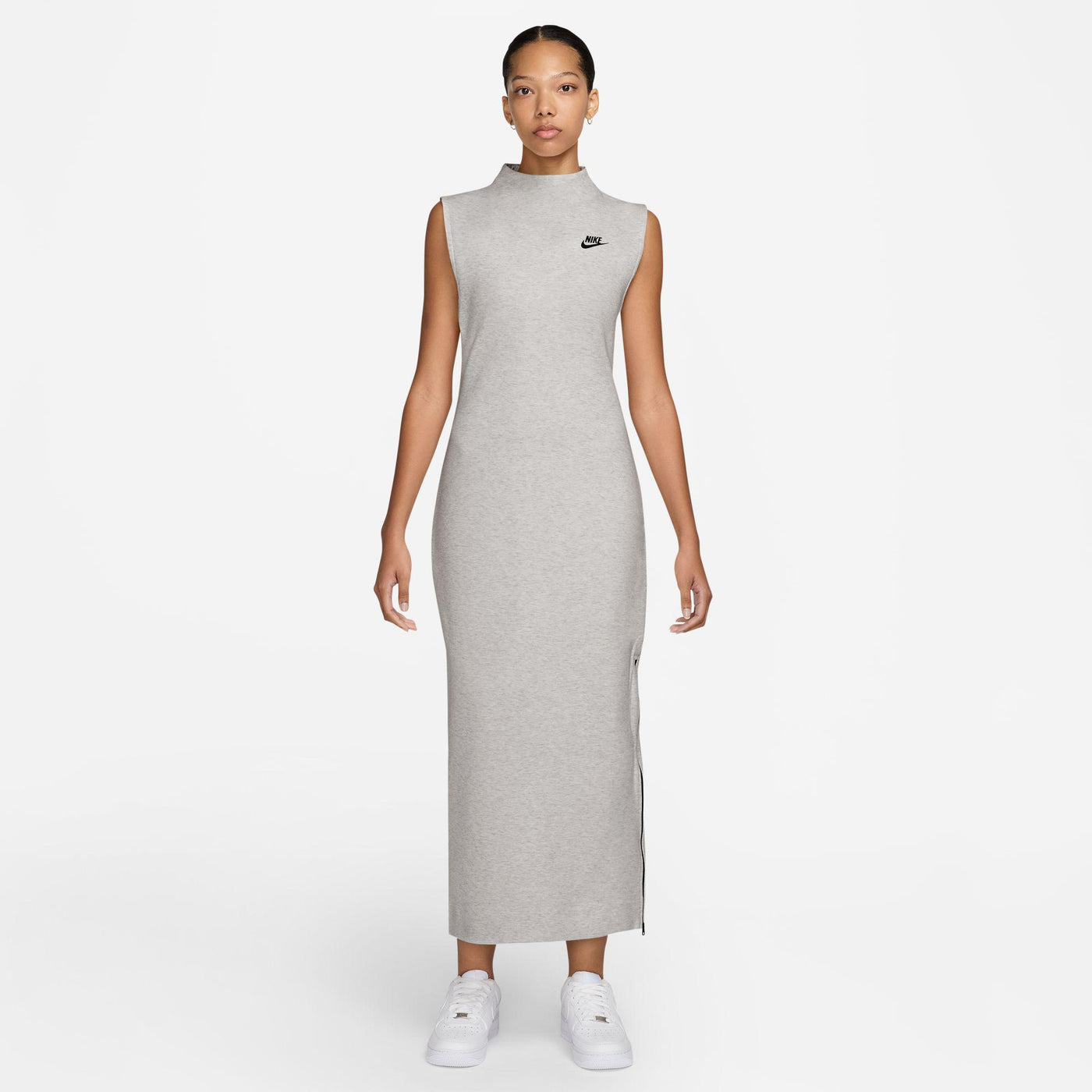 Nike Sportswear Tech Fleece Women's Slim Maxi Tank-Top Dress Light Grey