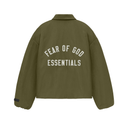 Fear of God Essentials Textured Nylon Trucker Jacket Military