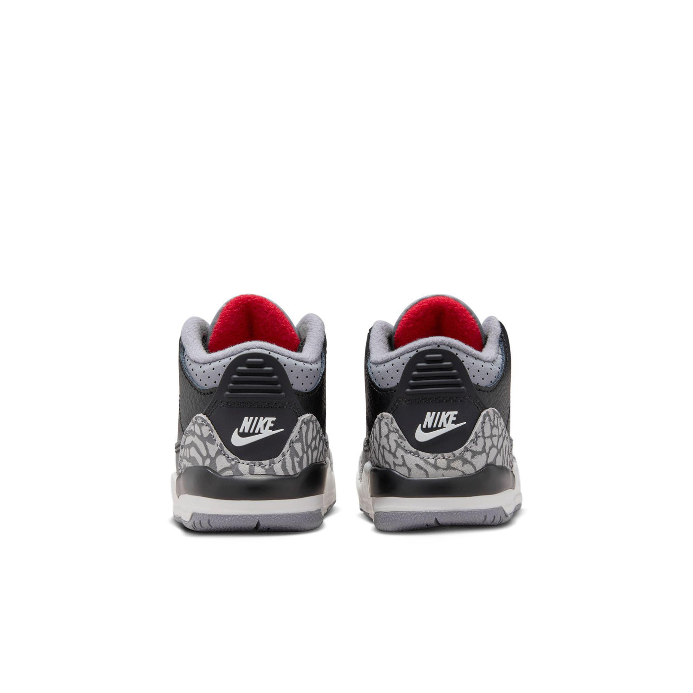 Jordan 3 Retro Baby/Toddler Shoes Black/Fire Red-Cement Grey-Summit White