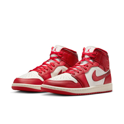Women's Air Jordan 1 Mid SE Sail/Varsity Red-Team Red