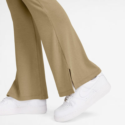 Nike Sportswear Chill Knit Women's Tight Mini-Rib Flared Leggings Beige