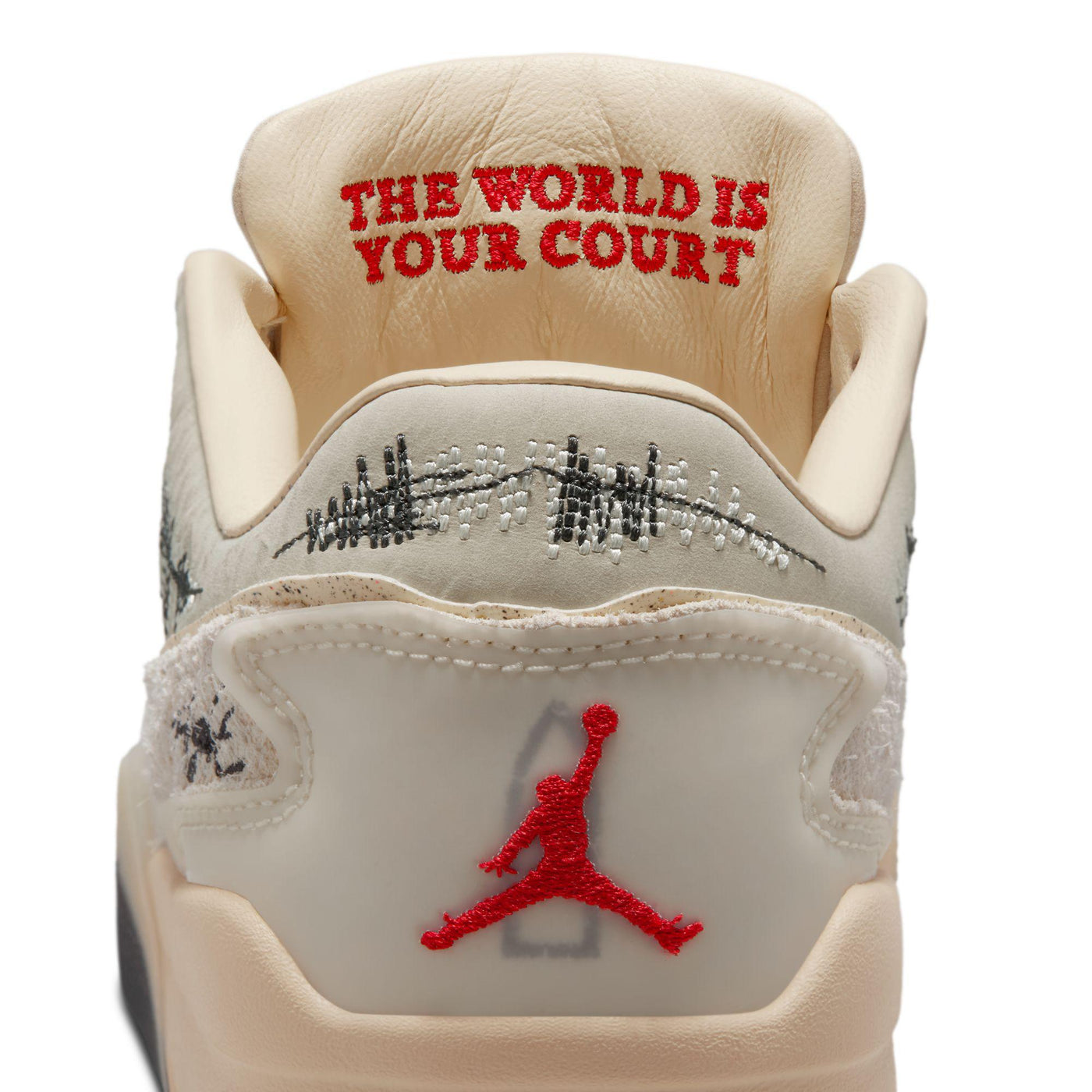 Women's Jordan Flight Court SP Coconut Milk/Varsity Red-Muslin-Off Noir
