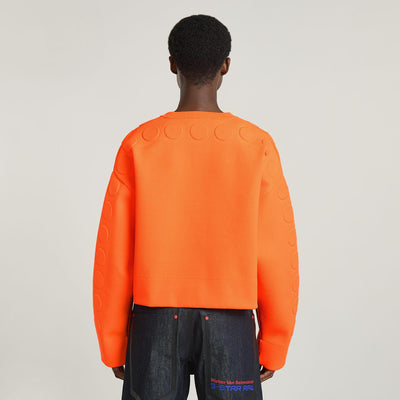 GSxWVB Oversized Short Sweat Knit R Signal Orange