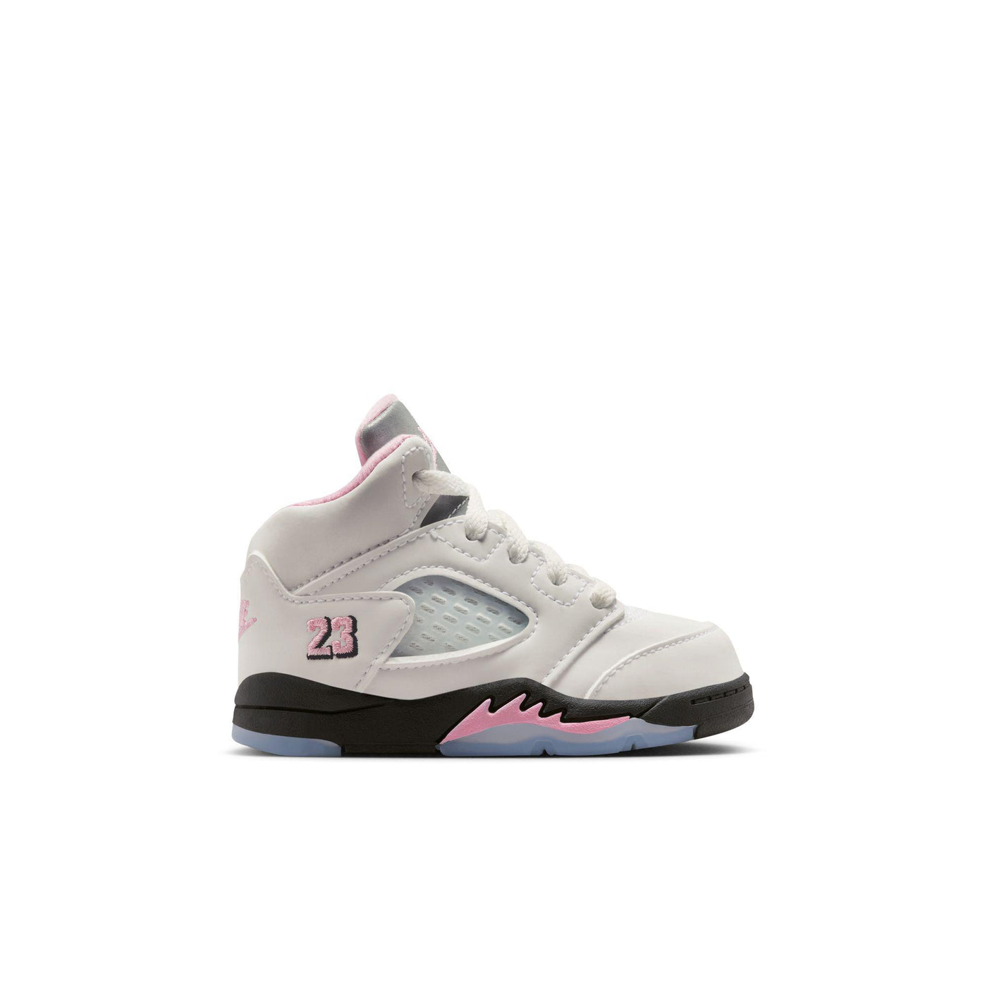 Jordan 5 Retro OG Baby/Toddler Shoes White/Med Soft Pink-Black