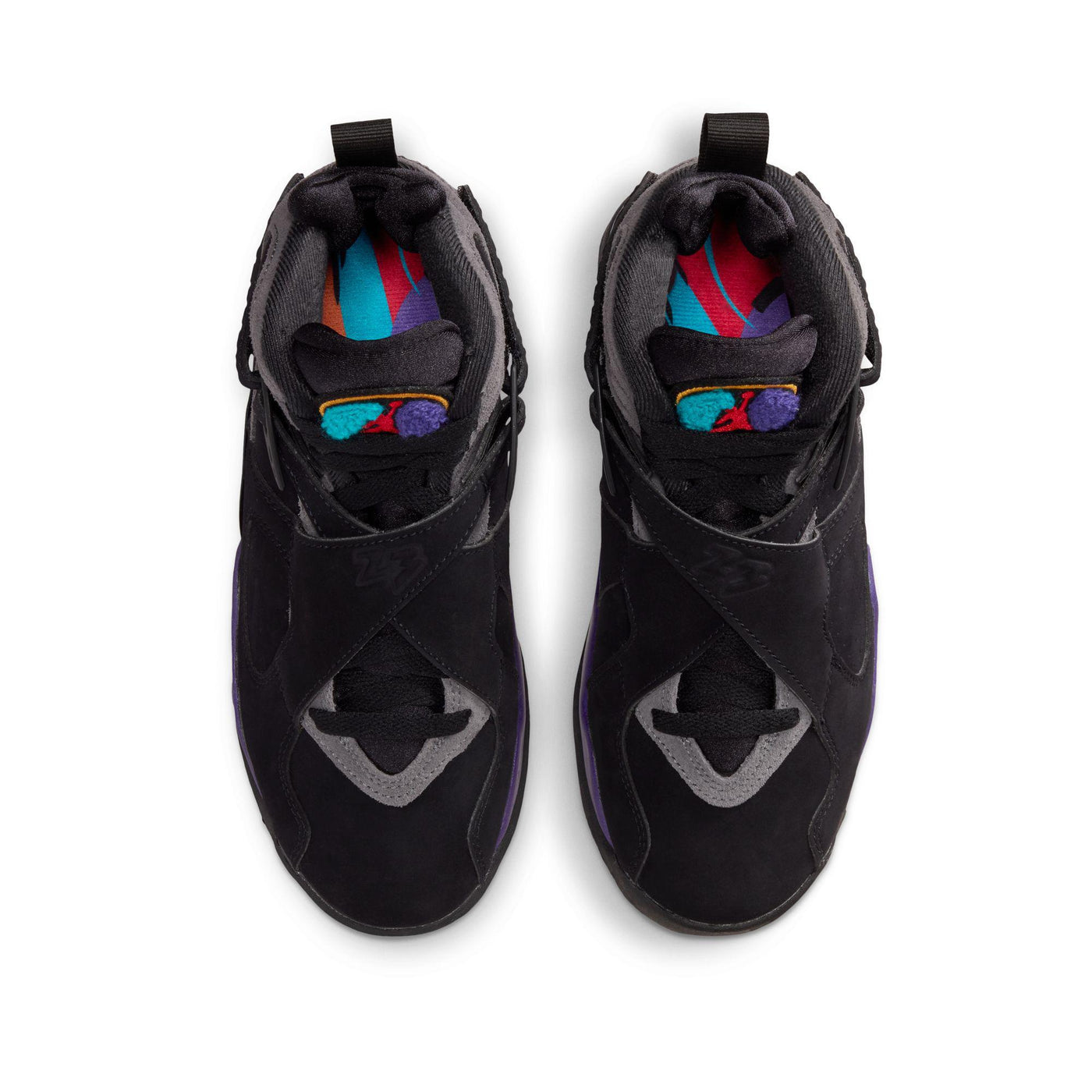 Air Jordan 8 Retro Big Kids' Shoes Black/Multi Color-Multi Color