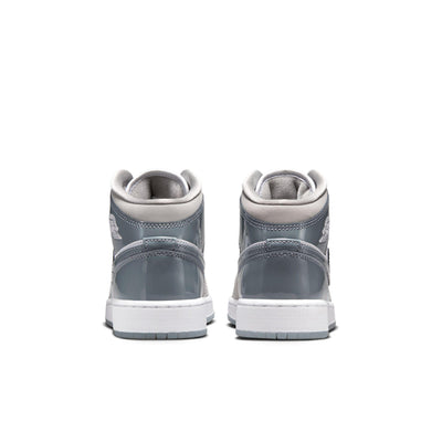 Air Jordan 1 Mid SE Big Kids' Shoes White/Cool Grey-Medium Grey