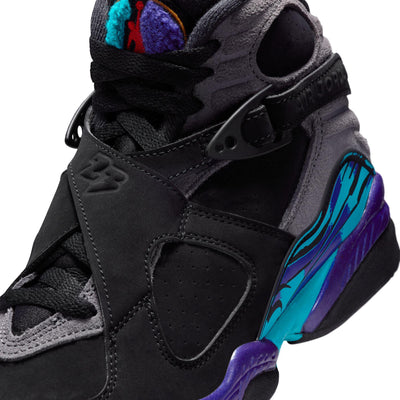 Air Jordan 8 Retro Big Kids' Shoes Black/Multi Color-Multi Color