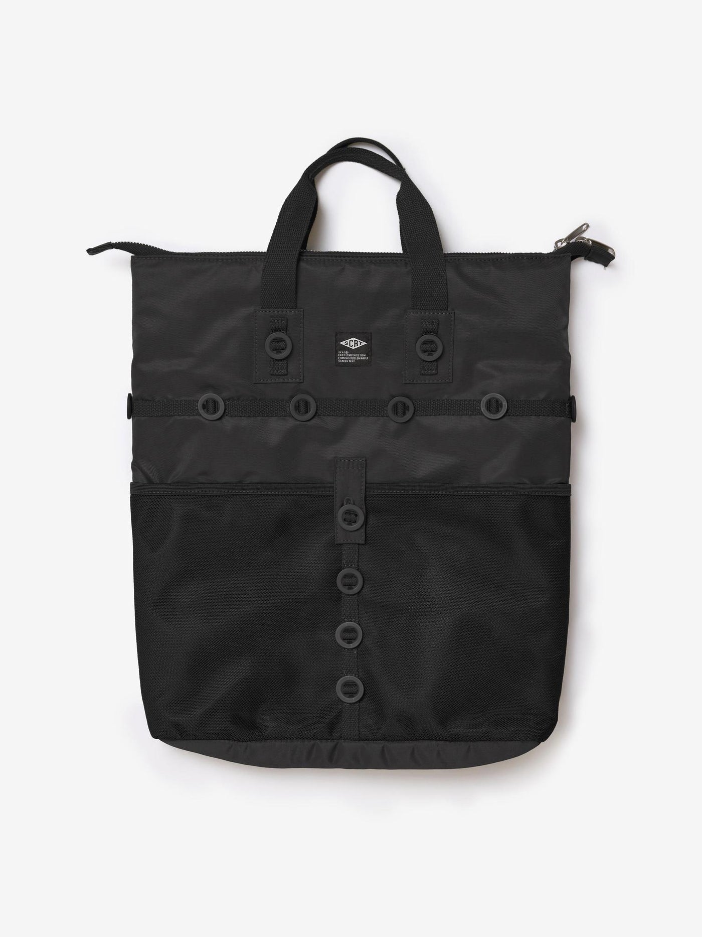 SCRT® Slot Buttoned Backpack Black