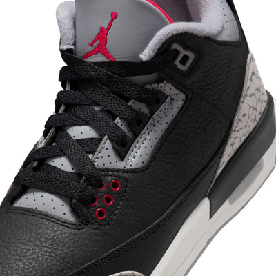 Air Jordan 3 Retro Big Kids' Shoes Black/Fire Red-Cement Grey-Summit White