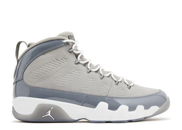 Air Jordan 9 Retro Big Kids' Shoes Medium Grey/Cool Grey-White