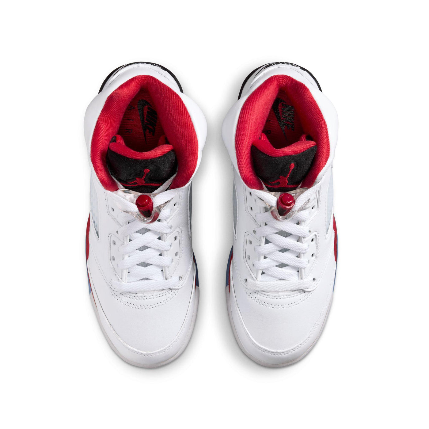 Air Jordan 5 Retro OG Big Kids' Shoes White/Fire Red-Black