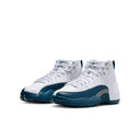 Air Jordan 12 Retro Big Kids' Shoes White/French Blue-Metallic Silver