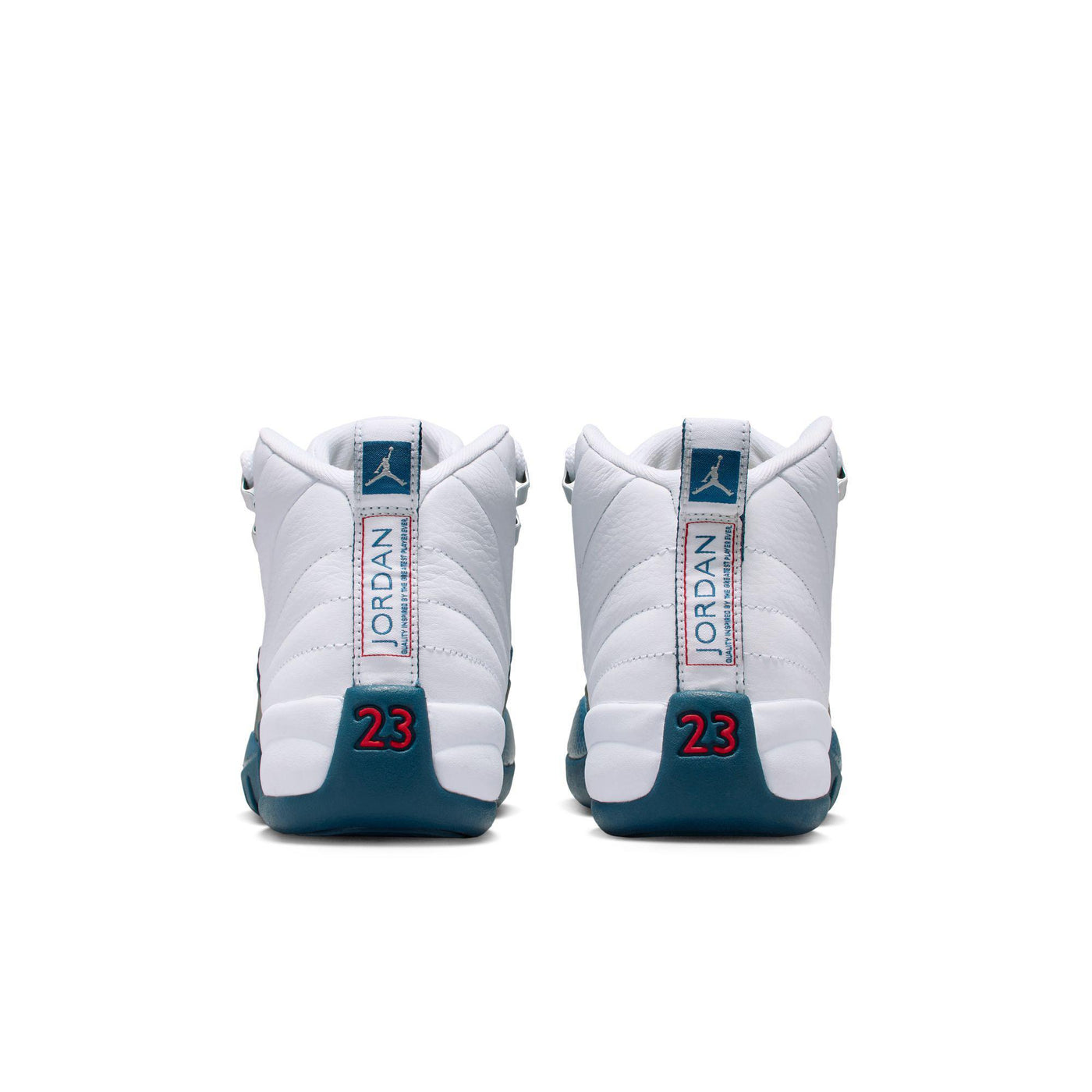 Air Jordan 12 Retro Big Kids' Shoes White/French Blue-Metallic Silver