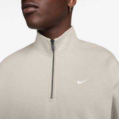 Nike Solo Swoosh Men's 1/4-Zip Top Light Bone
