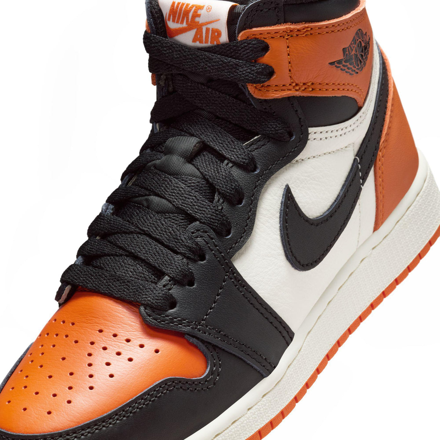 Air Jordan 1 High OG Big Kids' Shoes Black/Black-Sail-Starfish