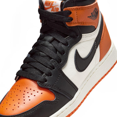 Air Jordan 1 High OG Big Kids' Shoes Black/Black-Sail-Starfish