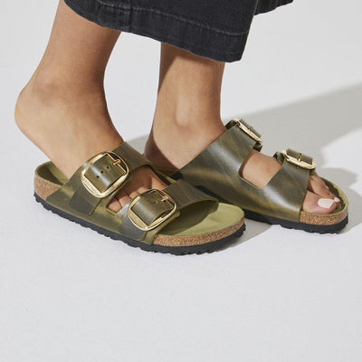 Birkenstock Arizona Big Buckle Oiled Leather Olive Green