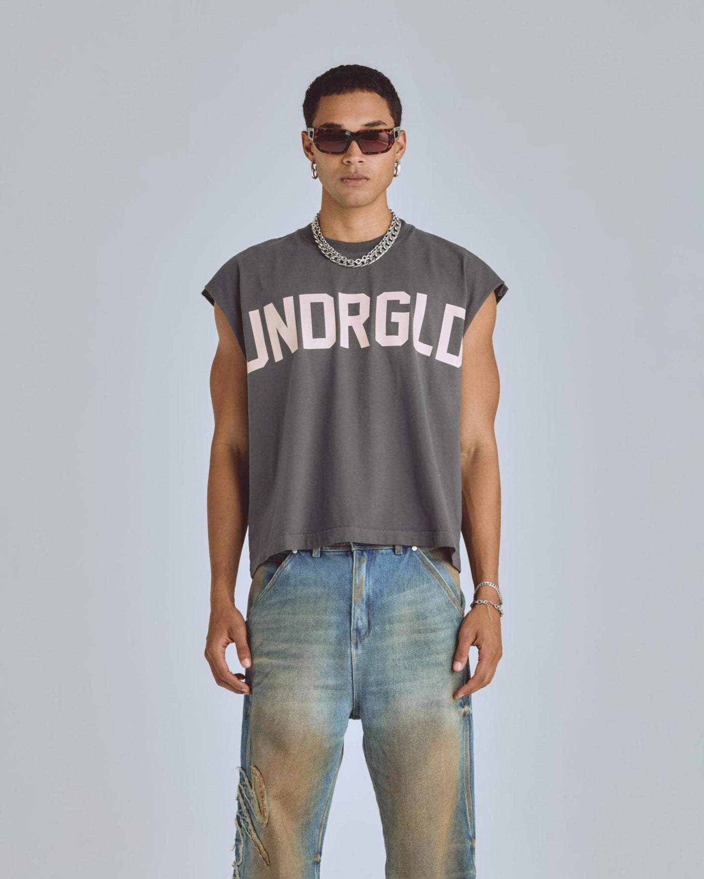 Undergold Agnus Dei UNDRGLD Sleeveless T-Shirt Vintage Gray