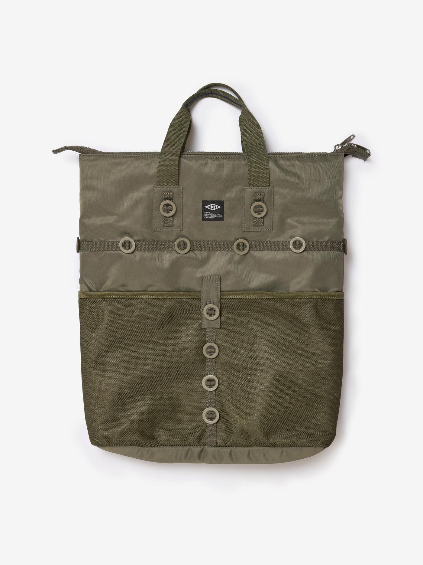 SCRT® Slot Buttoned Backpack Green