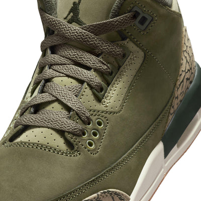 Air Jordan 3 Retro "Medium Olive" Big Kids' Shoes