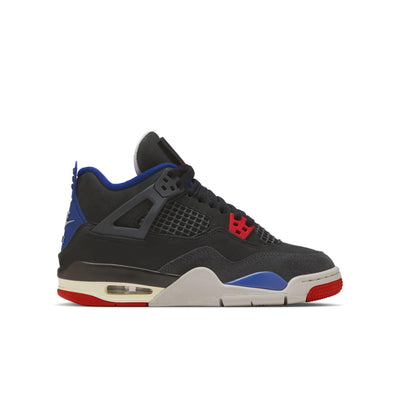Air Jordan 4 Retro OG Big Kids' Shoes Black/Fire Red-Deep Royal Blue