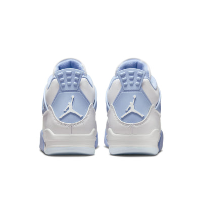 Women's Air Jordan 4 Retro White/Aluminum-Blue Tint-Oil Green