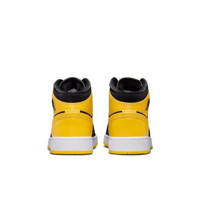 Air Jordan 1 Mid SE Big Kids' Shoes Black/Varsity Maize-White