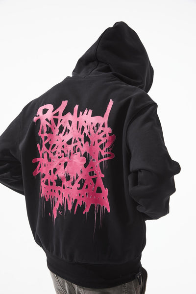 RTA Jordan|Black Grafitti Pink Hoodie