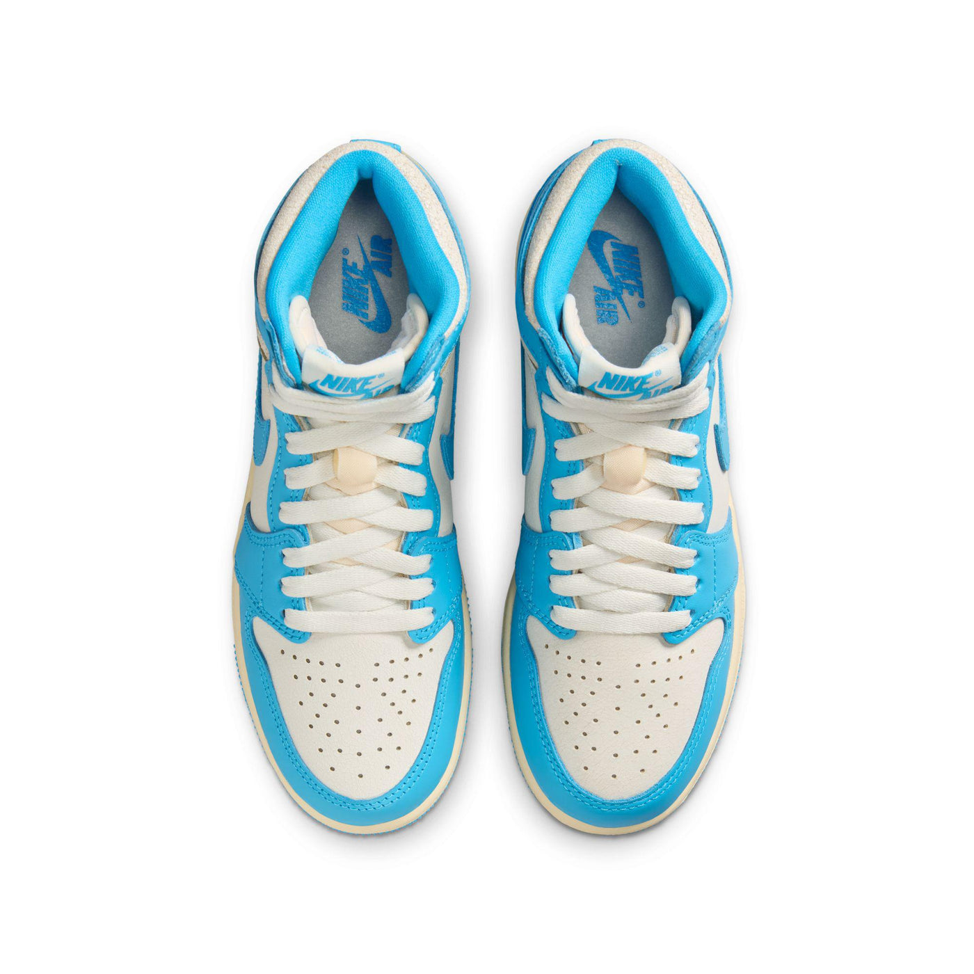 Air Jordan 1 High OG Big Kids' Shoes Dark Powder Blue/Dark Powder Blue-Sail