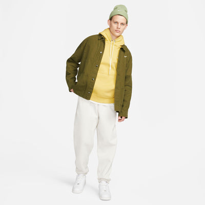 Nike Solo Swoosh Men's Fleece Pullover Hoodie Saturn Gold
