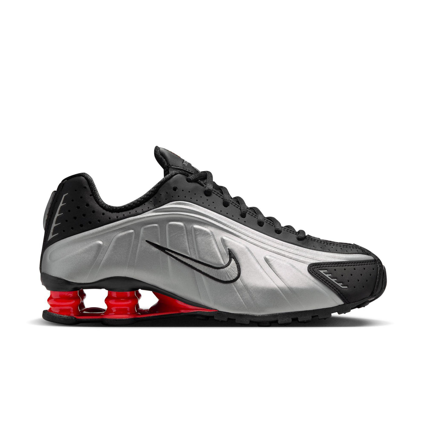 Women's Nike Shox R4 Black/Metallic Silver-Light Crimson