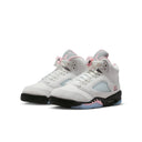 Air Jordan 5 Retro Big Kids' Shoes White/Med Soft Pink-Black