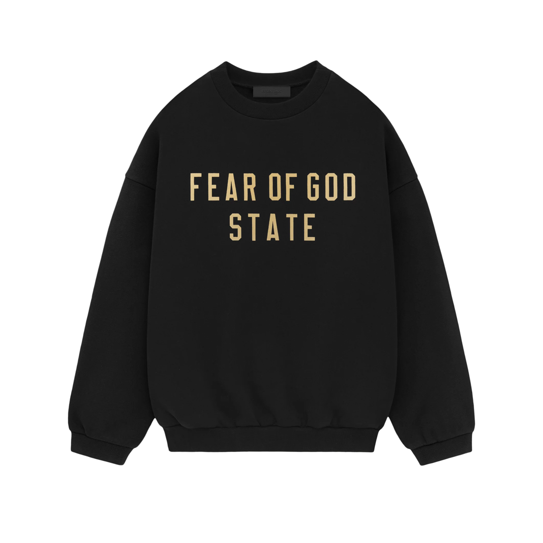 Fear of God Essentials Fleece Crewneck Black