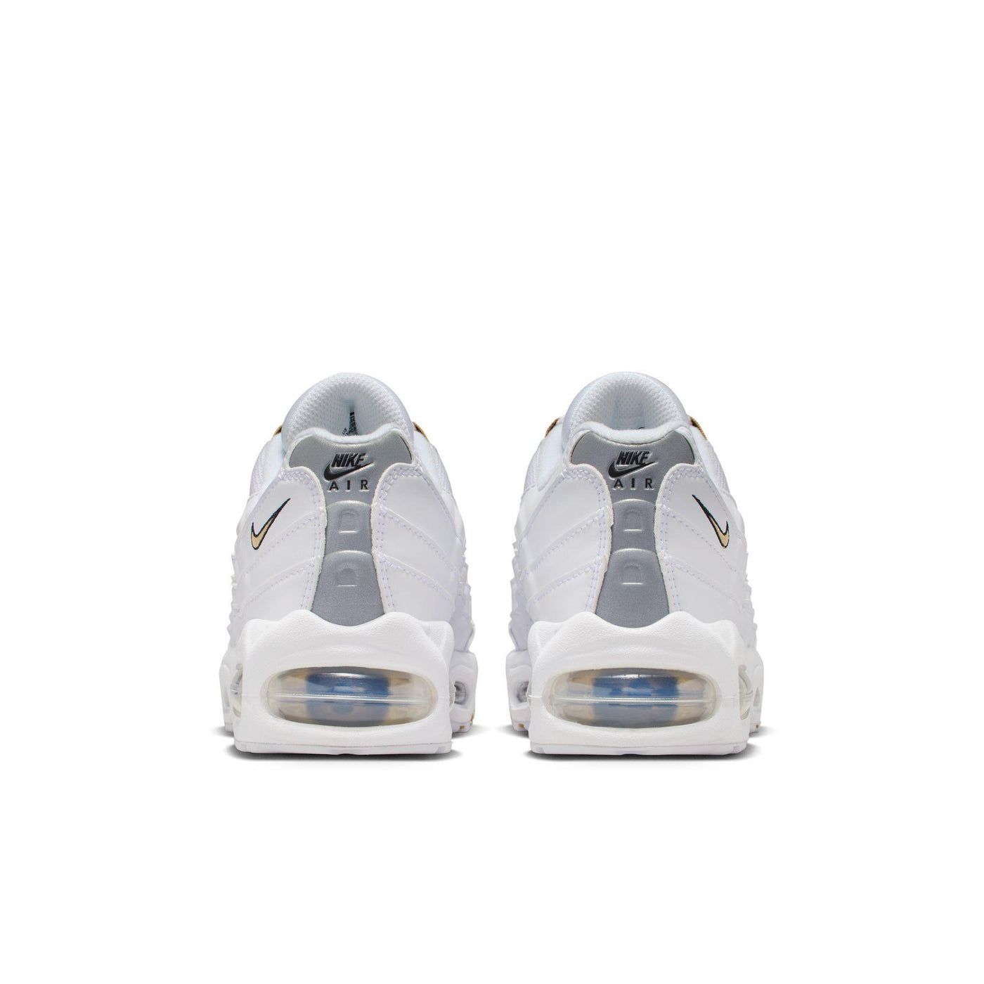 Nike Air Max 95 BB LTR Big Kid's Shoes White/Metallic Gold-Black-Pearl Grey