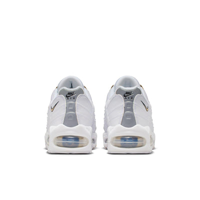 Nike Air Max 95 BB LTR Big Kid's Shoes White/Metallic Gold-Black-Pearl Grey