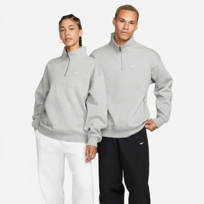 Nike Solo Swoosh Men's 1/4-Zip Top Dark Grey Heather
