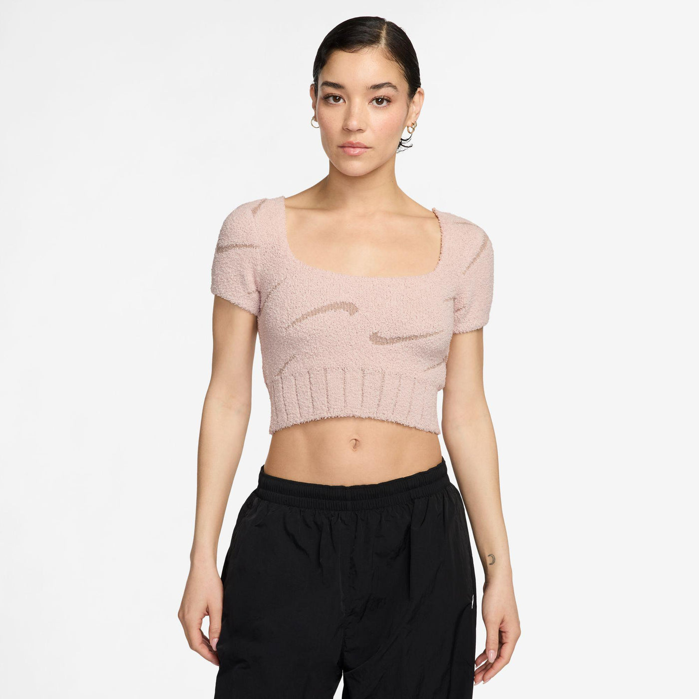 Nike Sportswear Phoenix Cozy Bouclé Women's Short-Sleeve Cropped Knit Top