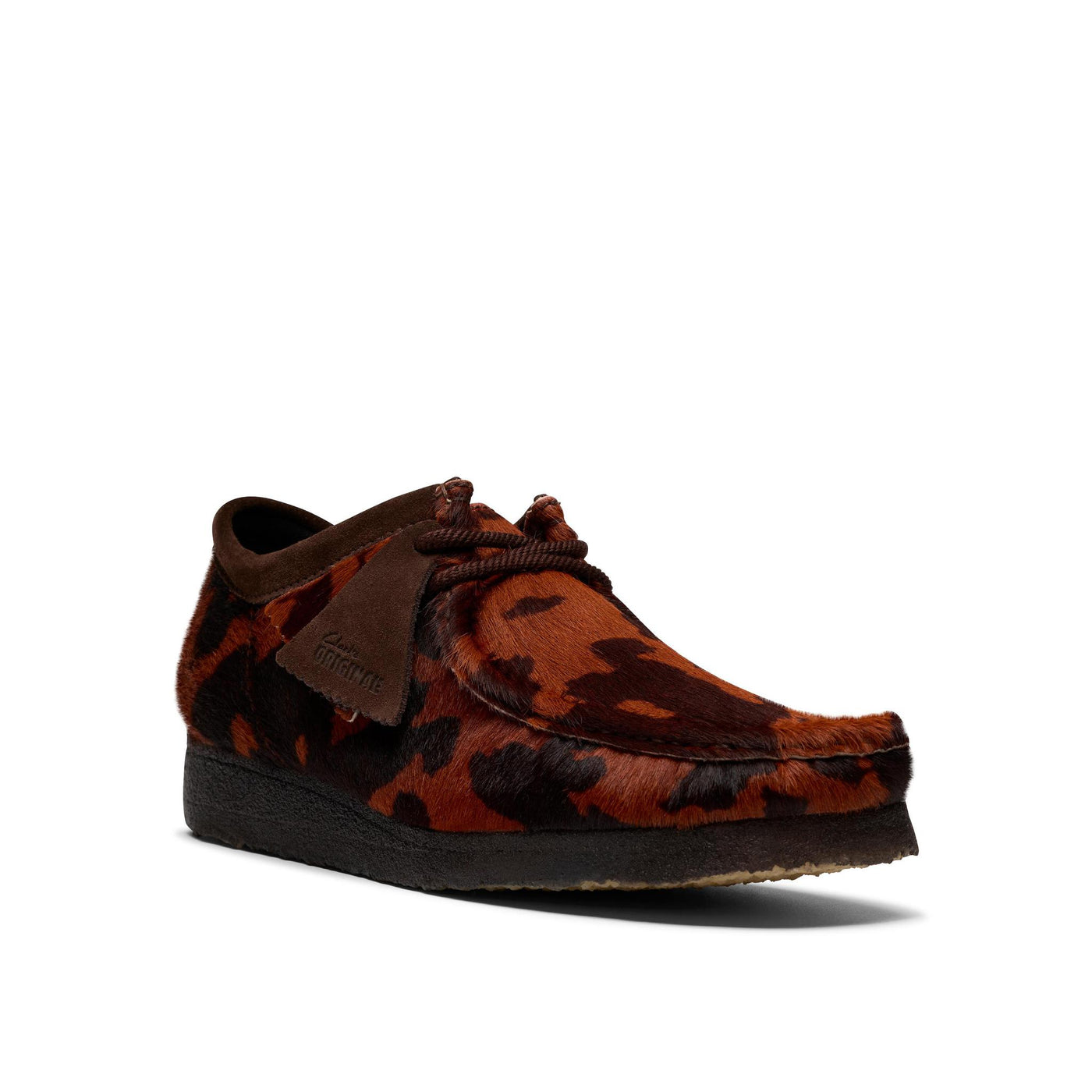 Clarks Wallabee Brown Cow Print