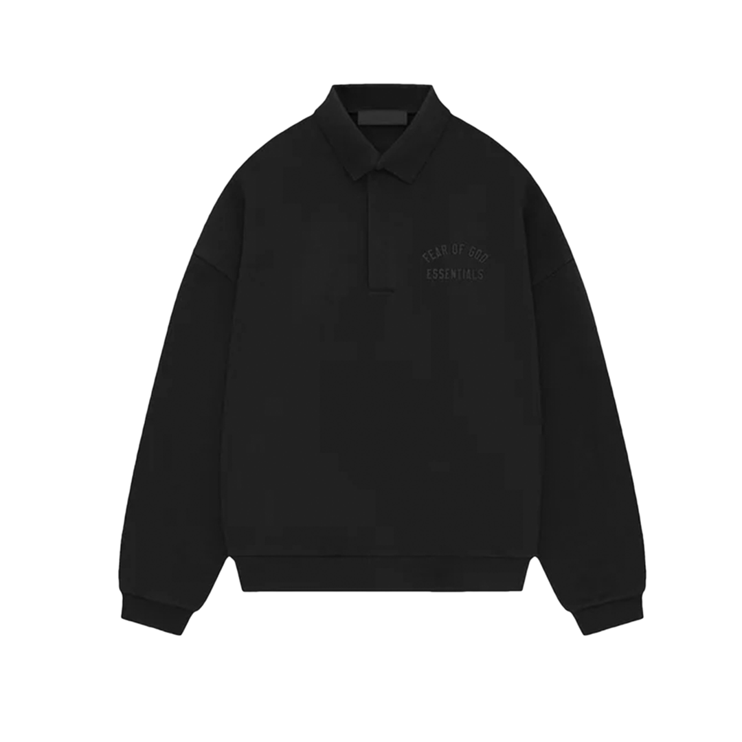 Fear of God Essentials Fleece Polo Black