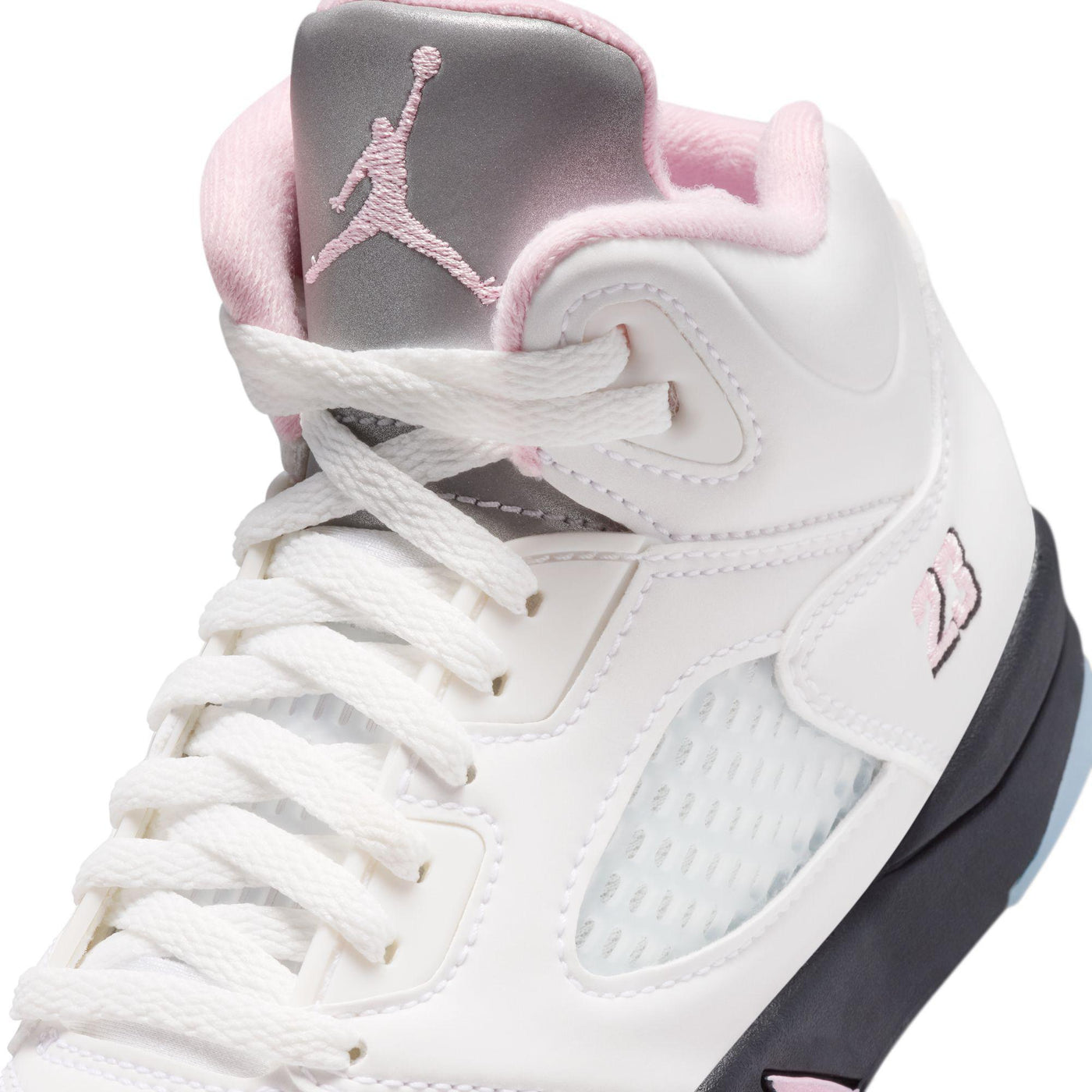 Jordan 5 Retro OG (PS) White/Med Soft Pink-Black
