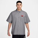 Nike Life Men's Short-Sleeve Button-Down Top Anthracite