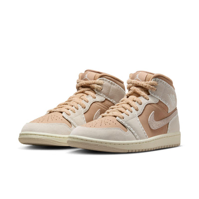 Women's Air Jordan 1 Mid SE Hemp/Light Orewood Brown-Sail