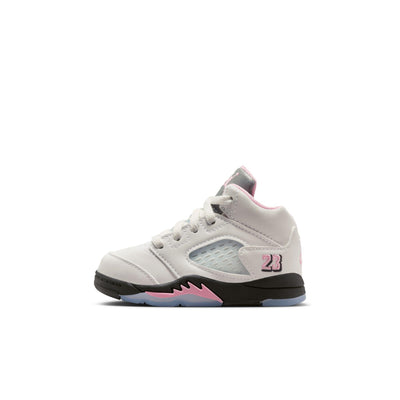 Jordan 5 Retro OG Baby/Toddler Shoes White/Med Soft Pink-Black