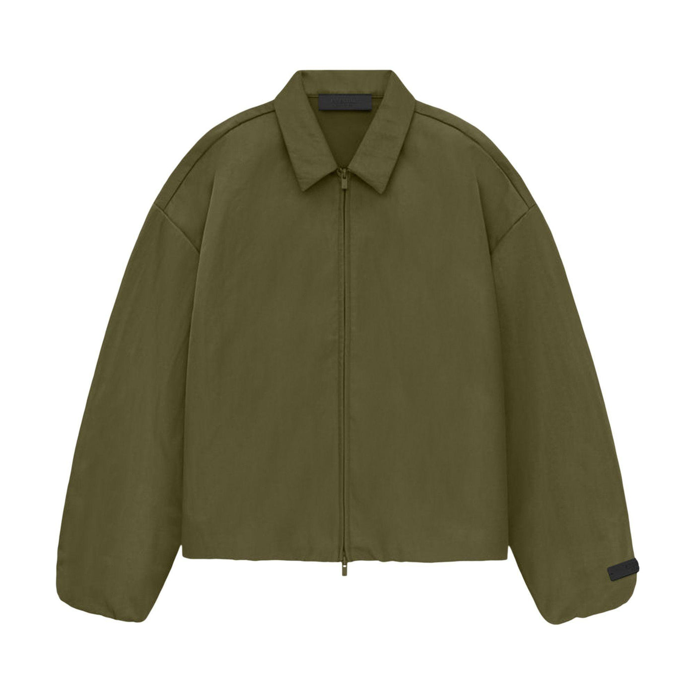 Fear of God Essentials Textured Nylon Trucker Jacket Military