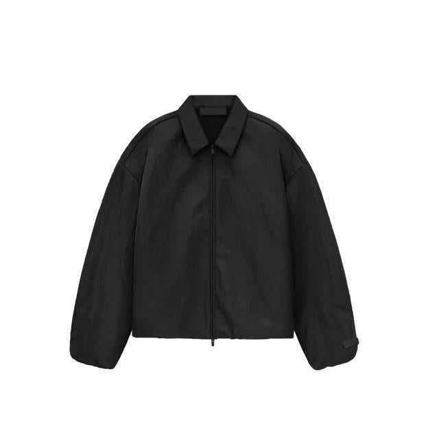 ＜FEAR OF GOD ESSENTIALS＞ ナイロン トラック ジャケット Fear of God Essentials Textured Nylon Trucker Jacket Black